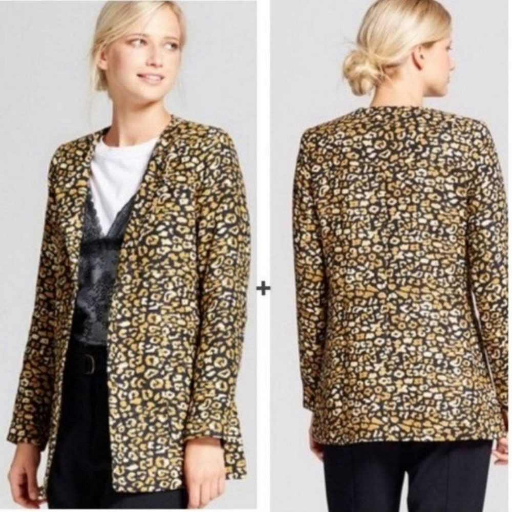 Who What Wear Leopard Print Blazer Womens‎ Small